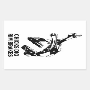 Chicks Dig Rim Brakes Sticker