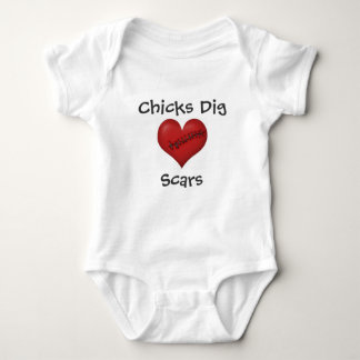 Chicks Dig Scars Baby Bodysuit