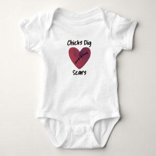 Chicks Dig Scars Baby Bodysuit
