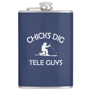 Chicks Dig Tele Guys Hip Flask