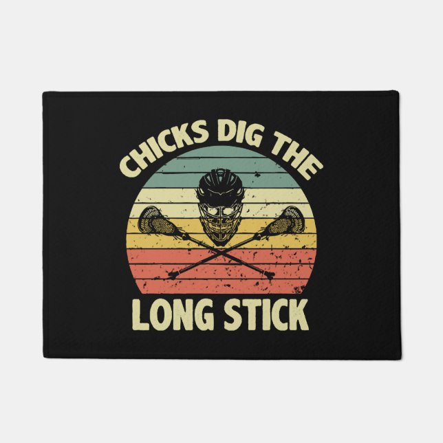 Chicks Dig The Long Stick Doormat (Front)