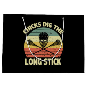 Chicks Dig The Long Stick Large Gift Bag