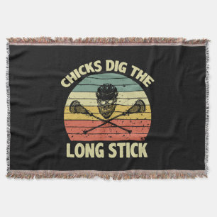 Chicks Dig The Long Stick Throw Blanket