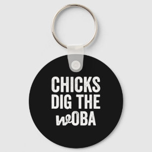 Chicks Dig The Woba Sabermetrics For Baseball Coa Keychain
