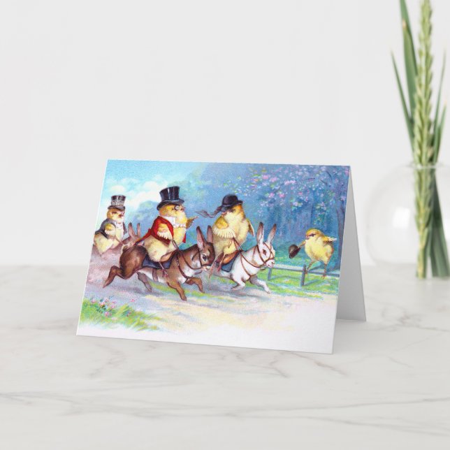 Chicks Easter Ride Holiday Card (Front)