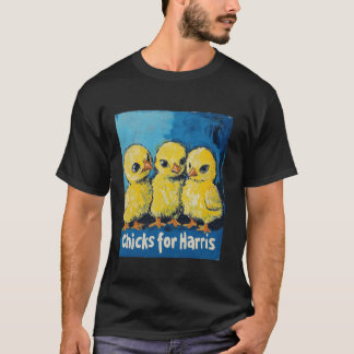 Chicks for Harris Bright Artistic Yellow Campaign T-Shirt