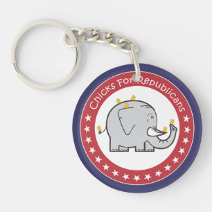 chicks for republicans keychain