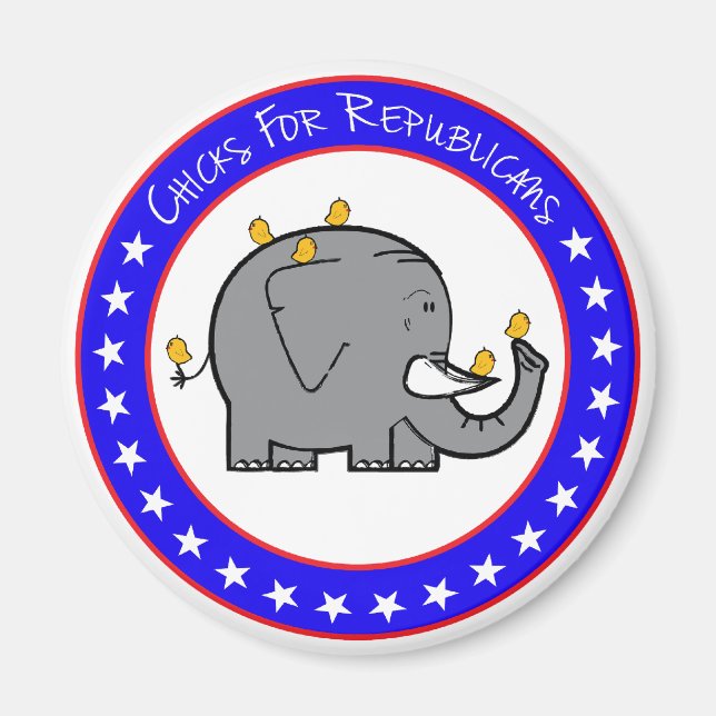 chicks for republicans magnet (Front)