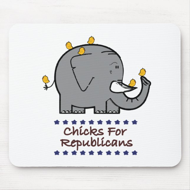 chicks for republicans mousepad (Front)