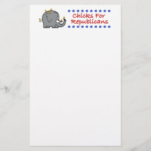 chicks for republicans stationery