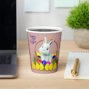 Chicks Happy Easter Bunny Paper Cups