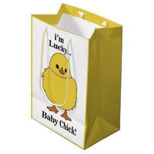 Chicks I'm Lucky Baby Chick Medium Gift Bag