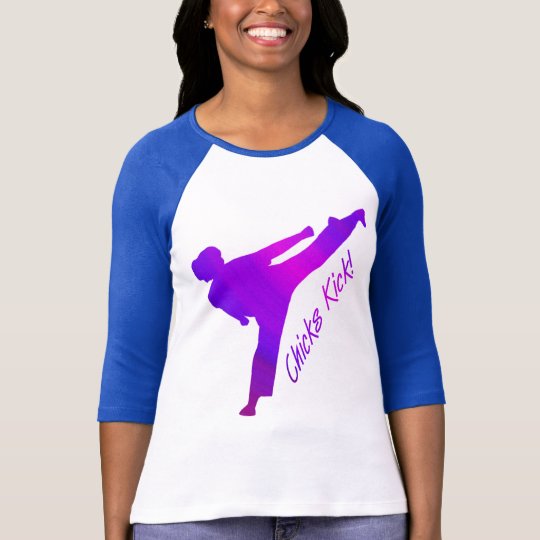 Chicks Kick! purple T-Shirt
