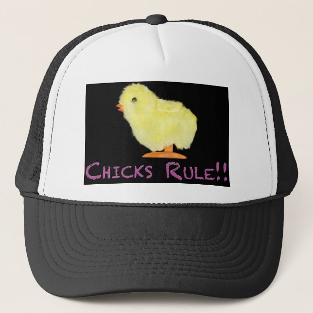 Chicks Rule Side Trucker Hat (Front)