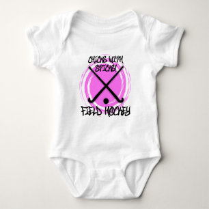 Chicks With Sticks - Field Hockey Baby Bodysuit