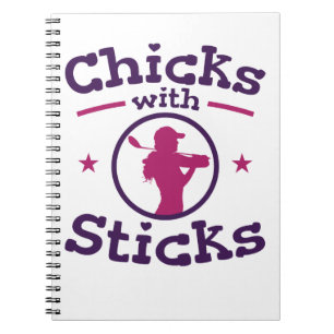 Chicks with Sticks Golf Golfing Golfer Women Notebook