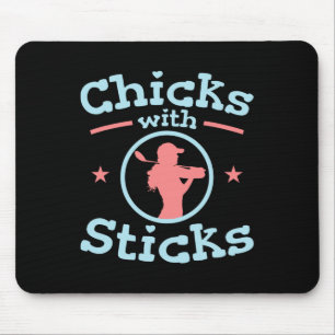 Chicks With Sticks Golf Women Club Mouse Pad