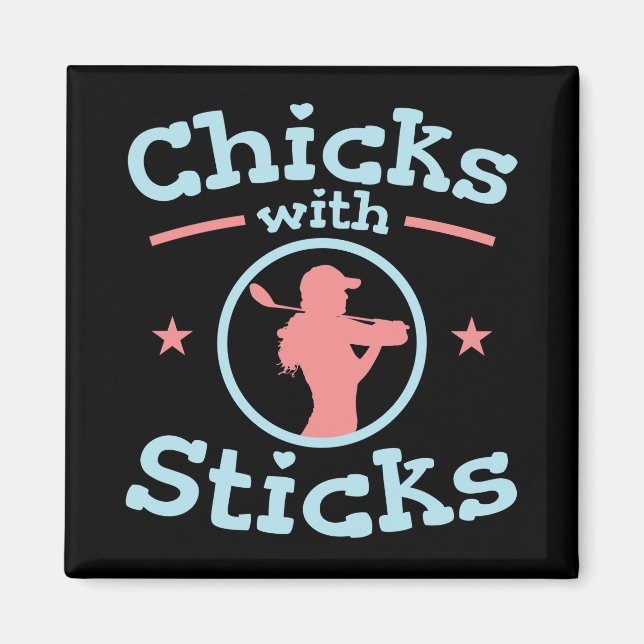 Chicks with Sticks Golf Women  Magnet (Front)
