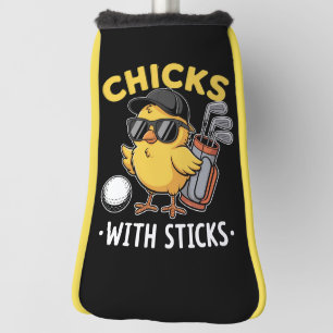 Chicks with Sticks Golfer Girl Golf Club Golfing Head Cover