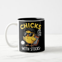 Chicks with Sticks Golfer Girl Golf Club Golfing