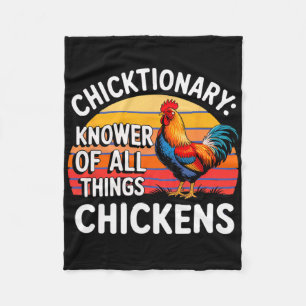Chicktionary Knower Of Chickens Dictionary Knowled Fleece Blanket