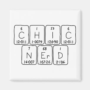 ChicNerd periodic table phrase magnet