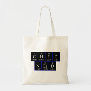 ChicNerd periodic table phrase tote bag