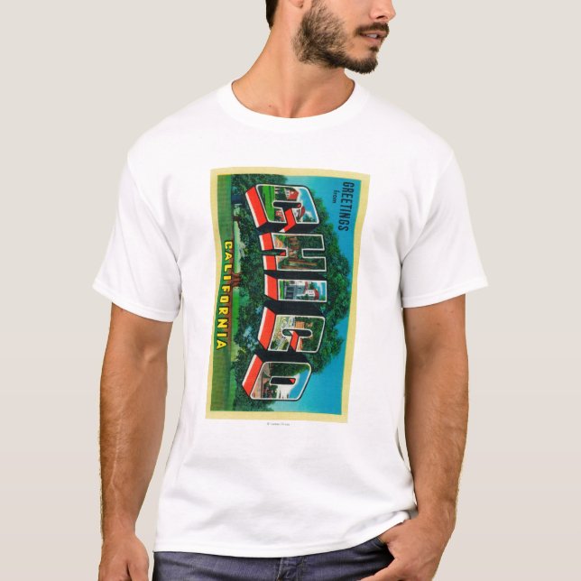 Chico, California - Large Letter Scenes T-Shirt (Front)