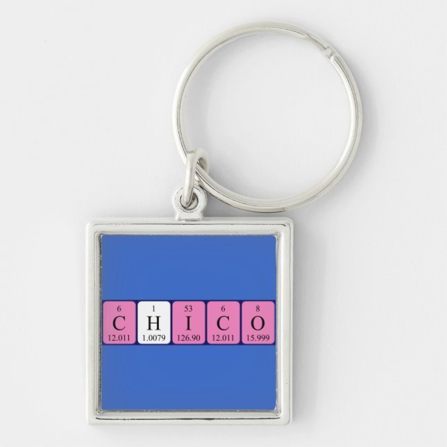 Chico periodic table name keyring (Front)