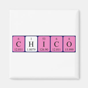 Chico periodic table name magnet