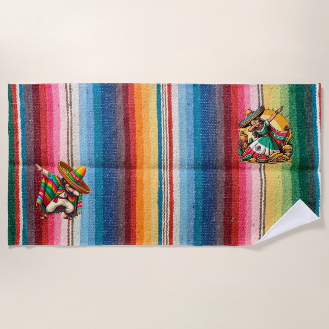 Chico y Chica Beach Towel (Front)