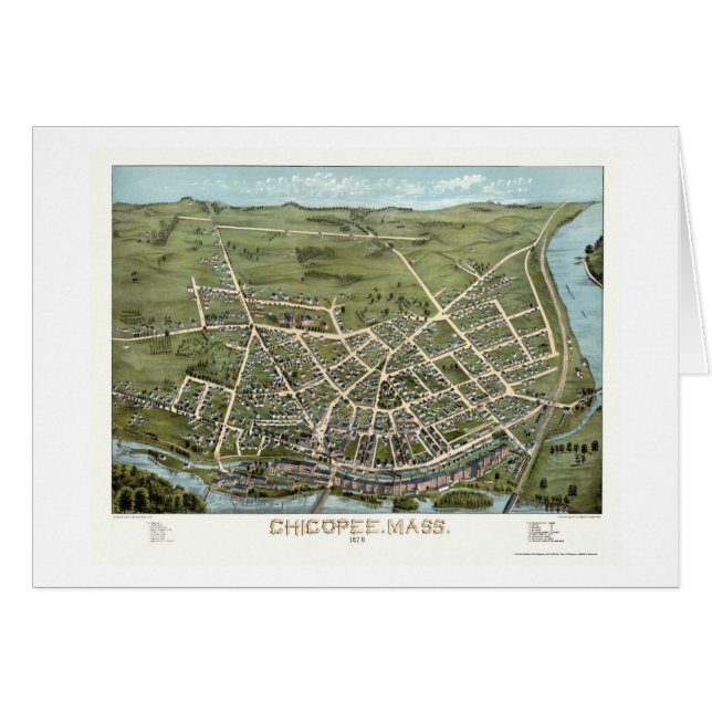 Chicopee, MA Panoramic Map - 1878 (Front Horizontal)