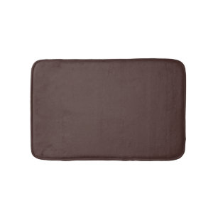 Chicory Coffee Solid Colour Print, Neutral Brown Bath Mat