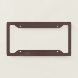 Chicory Coffee Solid Colour Print, Neutral Brown License Plate Frame