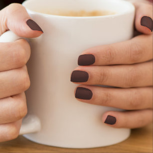 Chicory Coffee Solid Colour Print, Neutral Brown Minx Nail Art