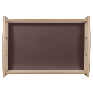 Chicory Coffee Solid Colour Print, Neutral Brown Serving Tray