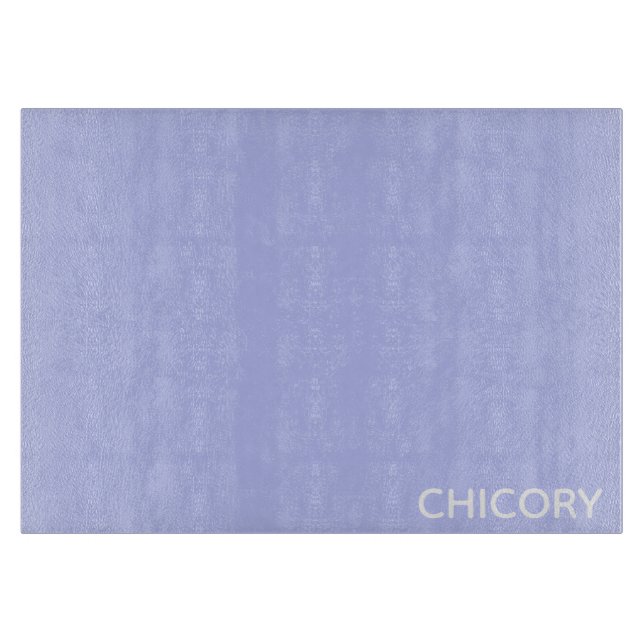 Chicory flower blue colour name cutting board (Front)