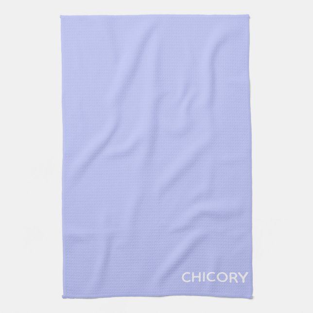 Chicory flower blue colour name kitchen towel (Vertical)