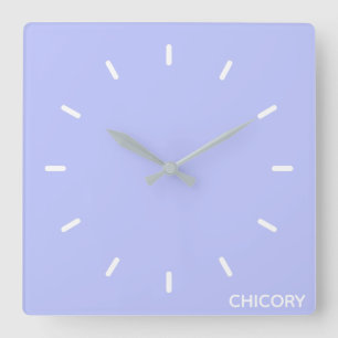 Chicory flower blue colour name square wall clock