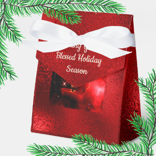Chid Red Candle 'Blessed Holiday Season' Favour Bo Favor Box