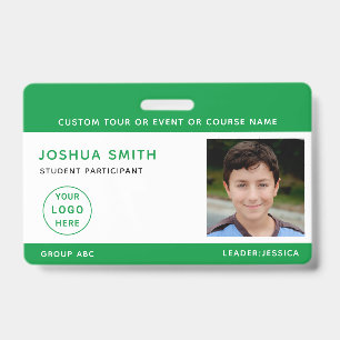 Chidren Photo ID Badge Music Tour School Trip