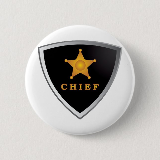 Chief badge 2 inch round button (Front)