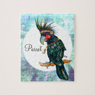 Chief Black parrot Jigsaw Puzzle