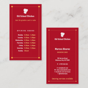 Chief Chef Restaurant Business Card