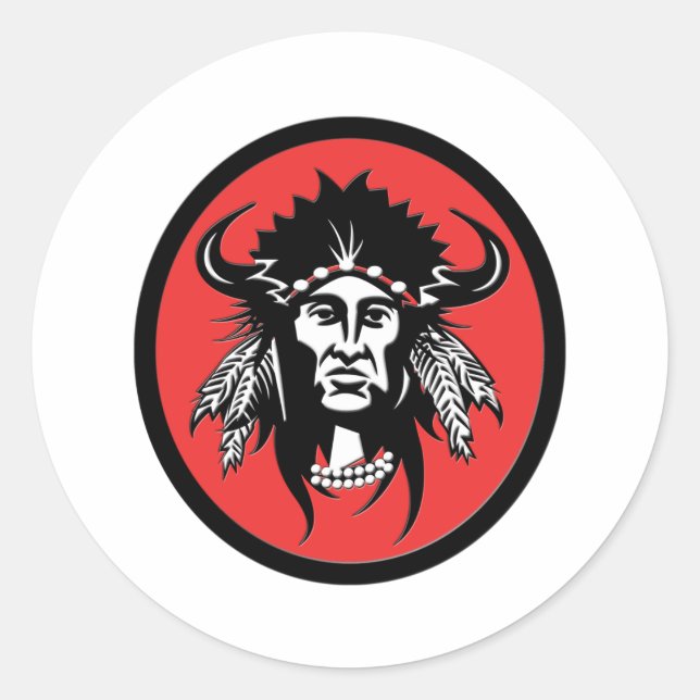 Chief Classic Round Sticker (Front)