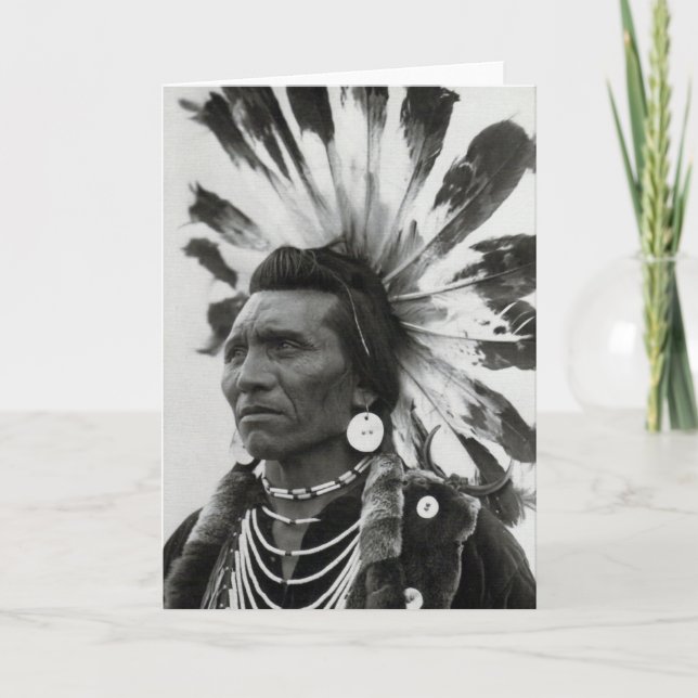 Chief Eagle, Salish Indian Card (Front)