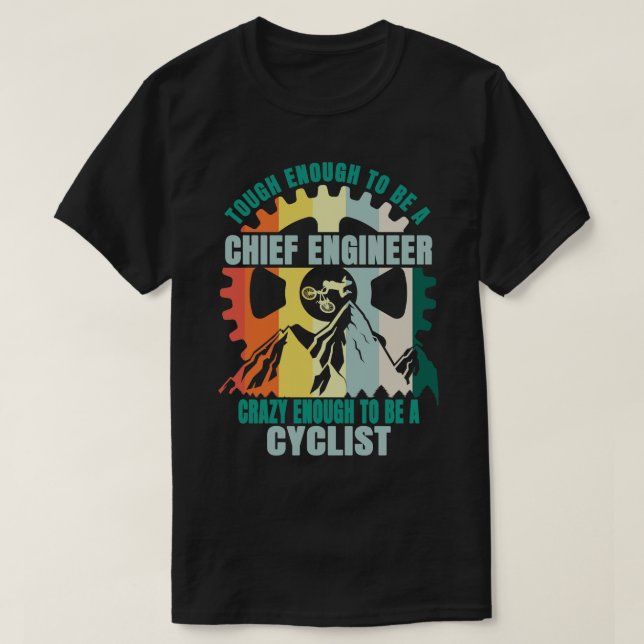 Chief Engineer Biker Design T-Shirt (Design Front)