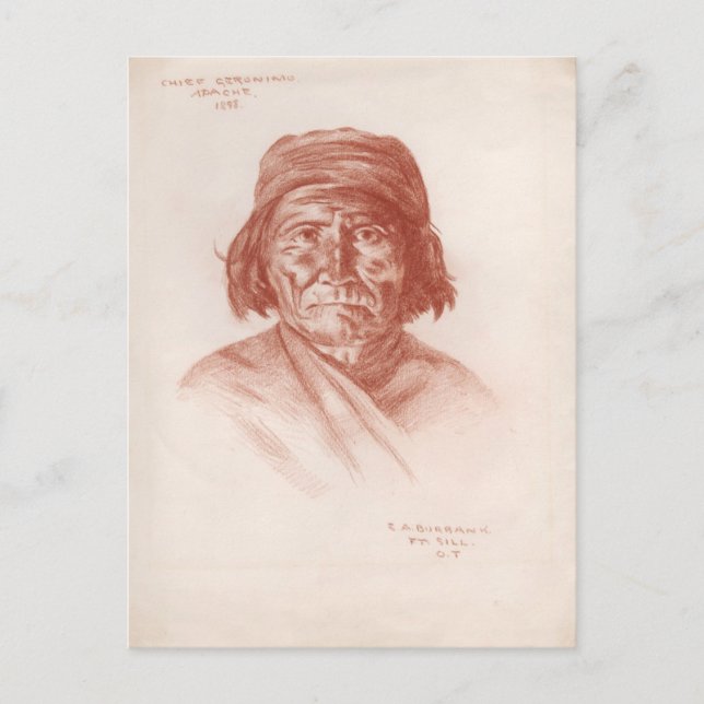 Chief Geronimo, Apache, 1898 Postcard (Front)