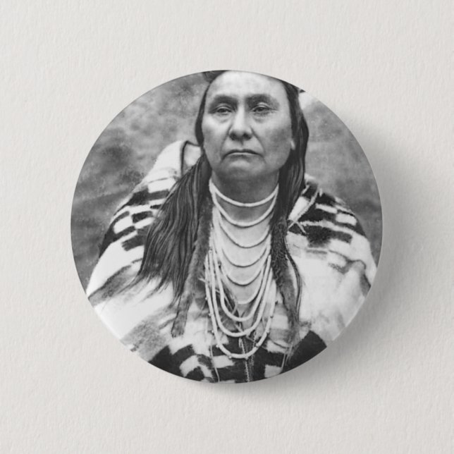 Chief Joseph 2 Inch Round Button (Front)