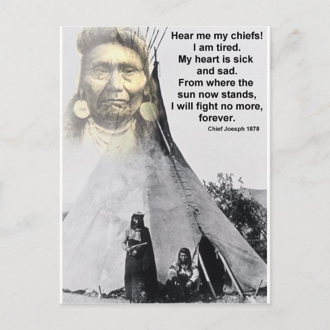 Chief Joseph hear me Postcard (Front)